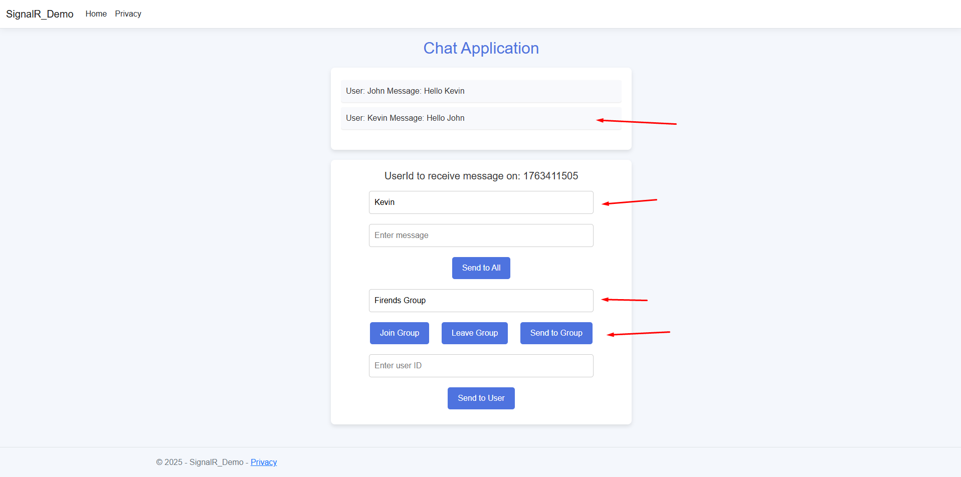 Sending a Message to a Group Sending a Message to a Group
